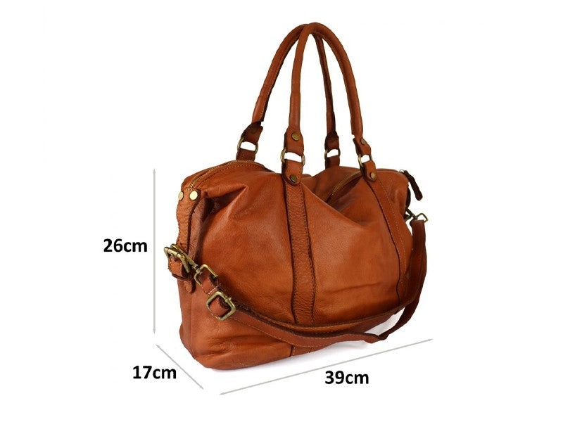 Genuine leather Naike bag dimension made in italy