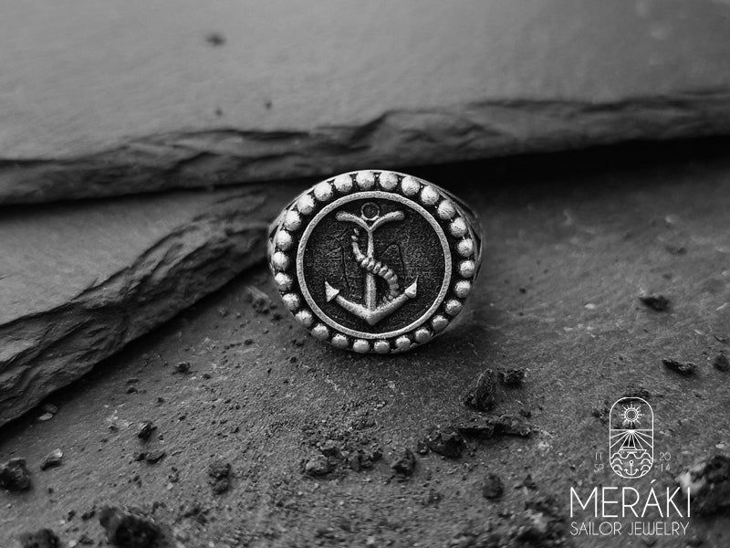 Meraki sailor jewelry Zamak anchor ring