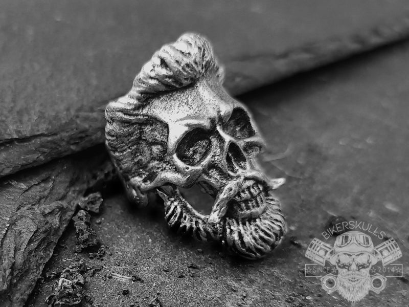 Kieryn ring Zamak hipster skull