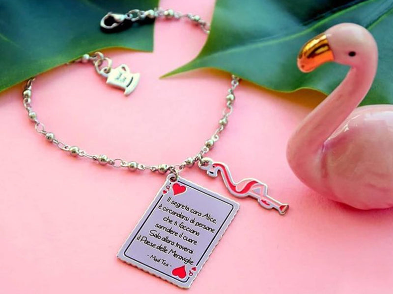 Alice in wonderland stainless steel bracelet  