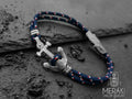 Bracciale Davis blue in acciaio con ancora