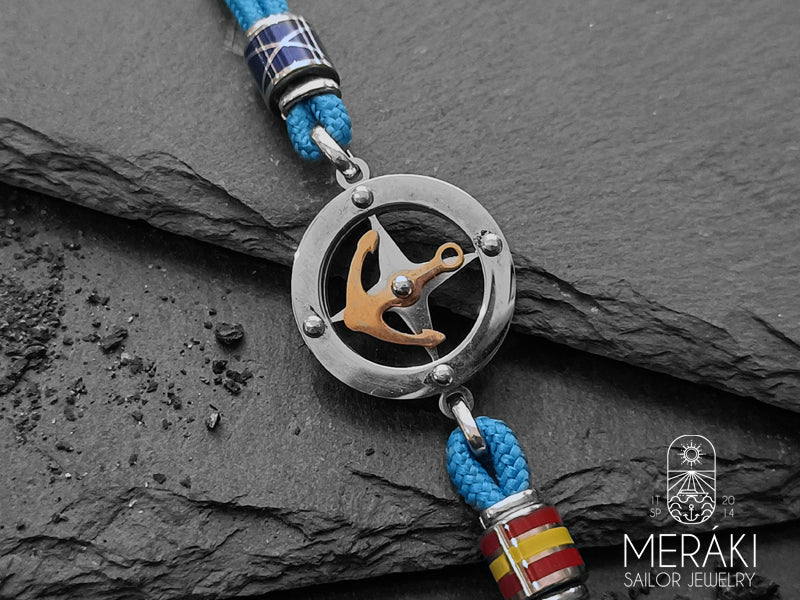 Ancora su rosa dei venti e cordino nautico