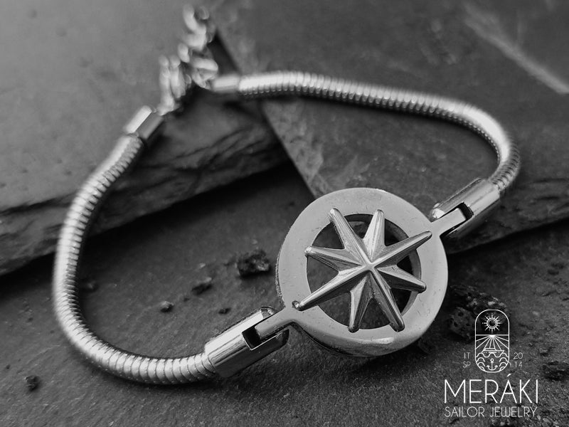 Bracciale Compass snake argentato