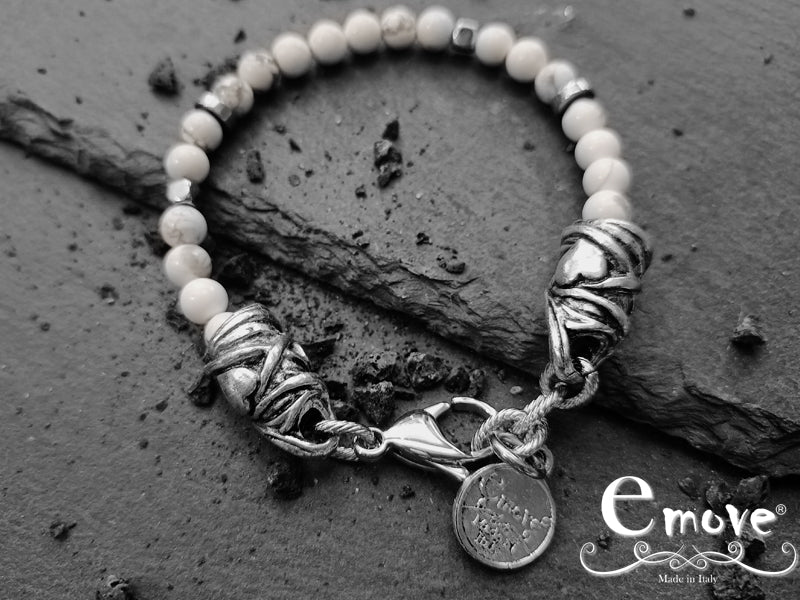 Emove Howlite and silver bracelet