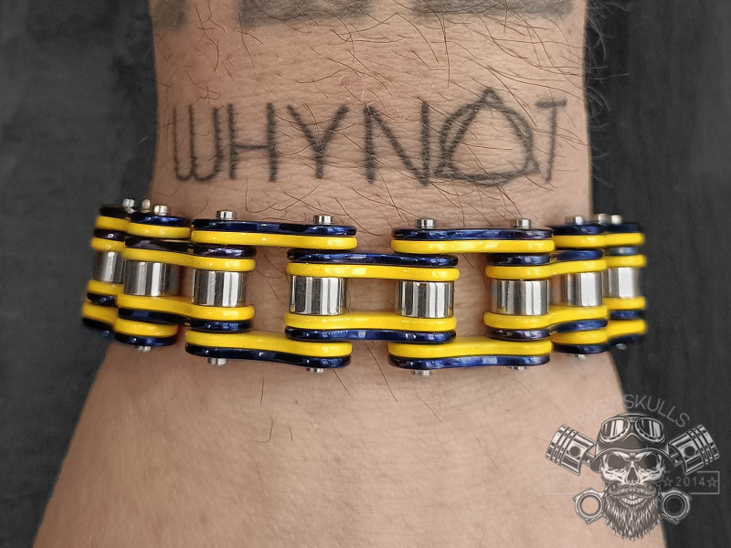 Bikerskulls stainless steel bike chain bracelet