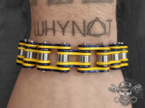 Bikerskulls stainless steel bike chain bracelet