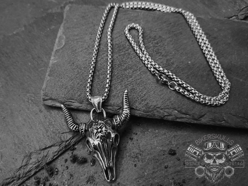 Collana Jax con teschio di Bufalo Texano