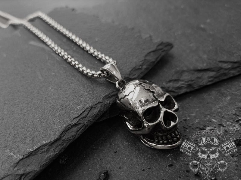Collana Gothic Skull teschio in acciaio
