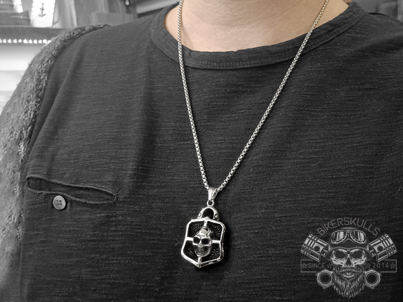 Meraki sailor jewelry stainless steel skull necklace