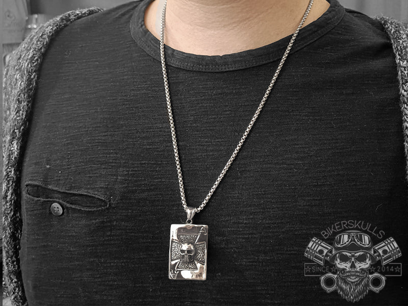 Meraki sailor jewelry stainless steel skull necklace