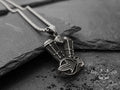 Collana Harley con motore HD in acciaio