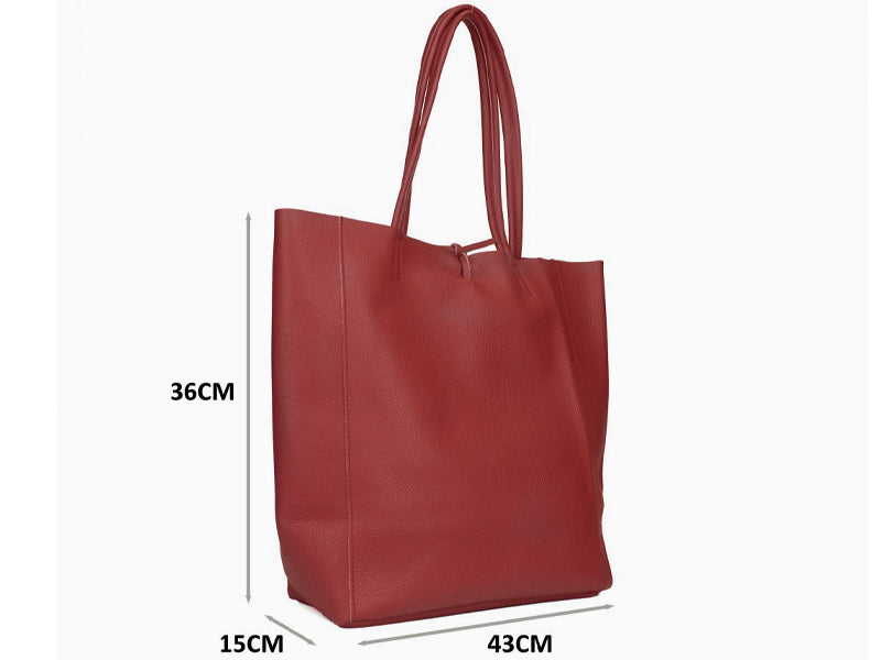 Electra shopping bag in genuine leather 