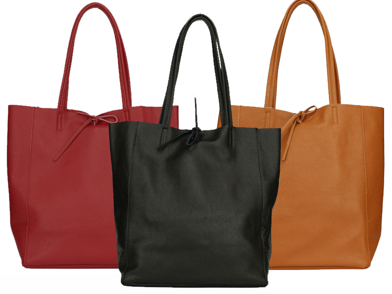Electra shopping bag in genuine leather 