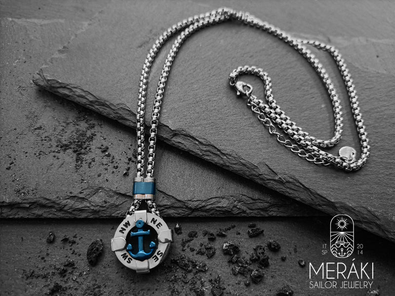 Meraki sailor jewelry stainless steel anchor necklace