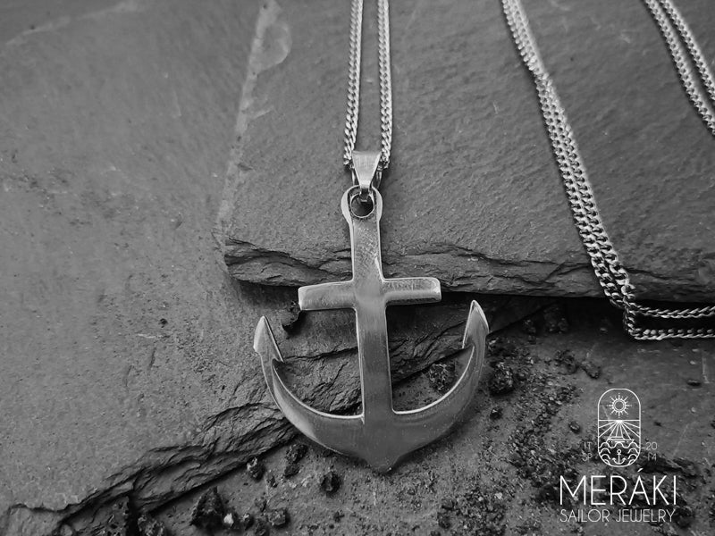 Collana Joshua in acciaio con ancora