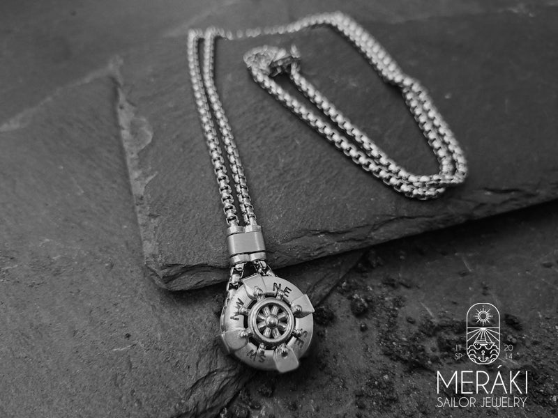 Meraki stainless steel rudder necklace