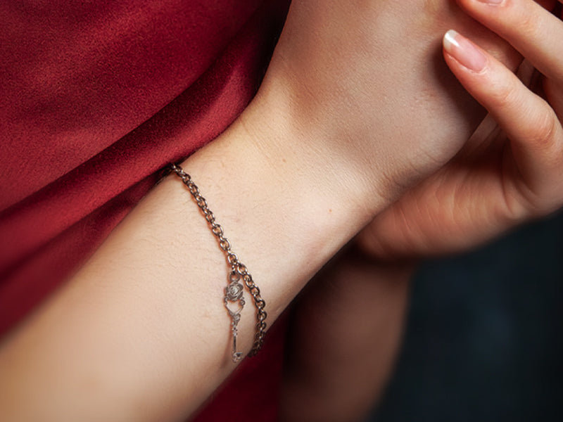 Bracciale "Chiave incantata" la bella e la bestia disney by mad tea