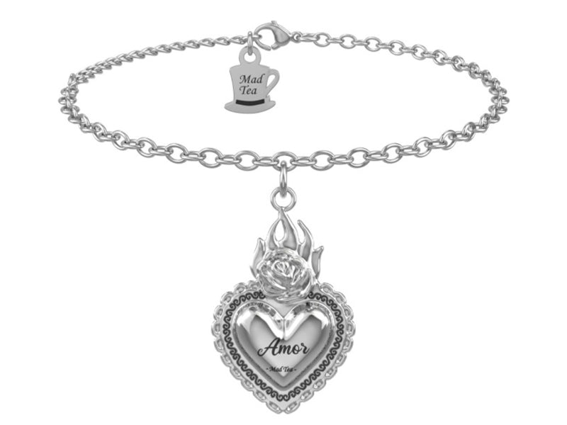 La Bella e la Bestia bracciale Cuore sacro
