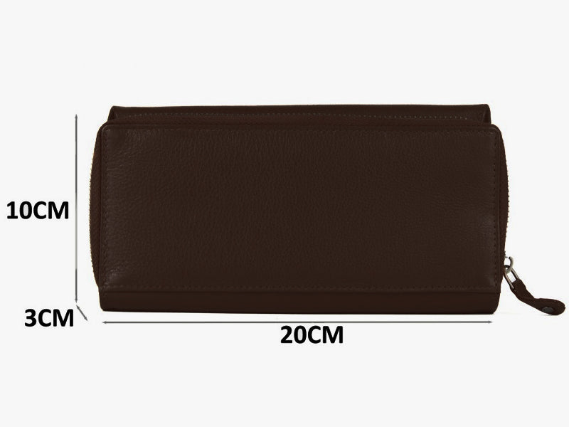 Large women's wallet in very soft genuine leather 