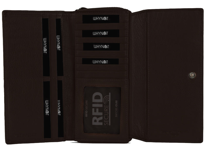 Large women's wallet in very soft genuine leather 