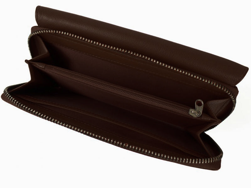Large women's wallet in very soft genuine leather 