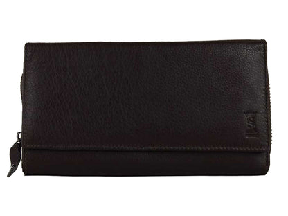 Large women's wallet in very soft genuine leather 