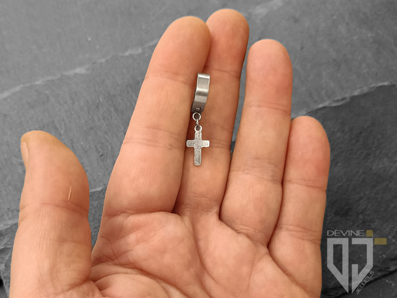 Devine Jewels stainless steel cross earring