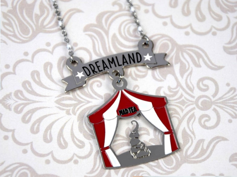 Dreamland collana con circo di dumbo in acciaio by mad tea