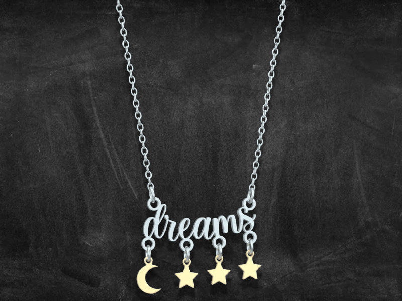 Collezione Collane da Favola Mad Tea con scritta Dreams 