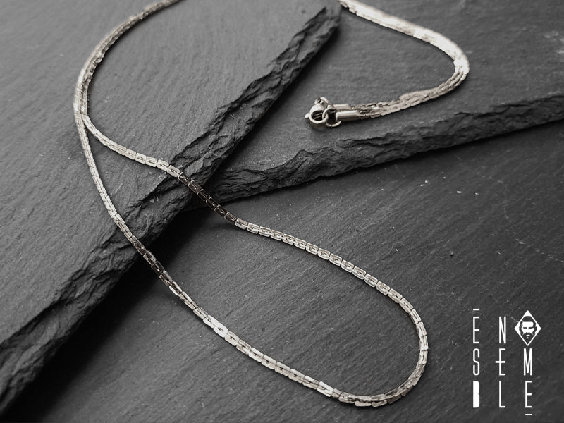 Collana uomo Ensemble in acciaio maglia Boston 2 mm