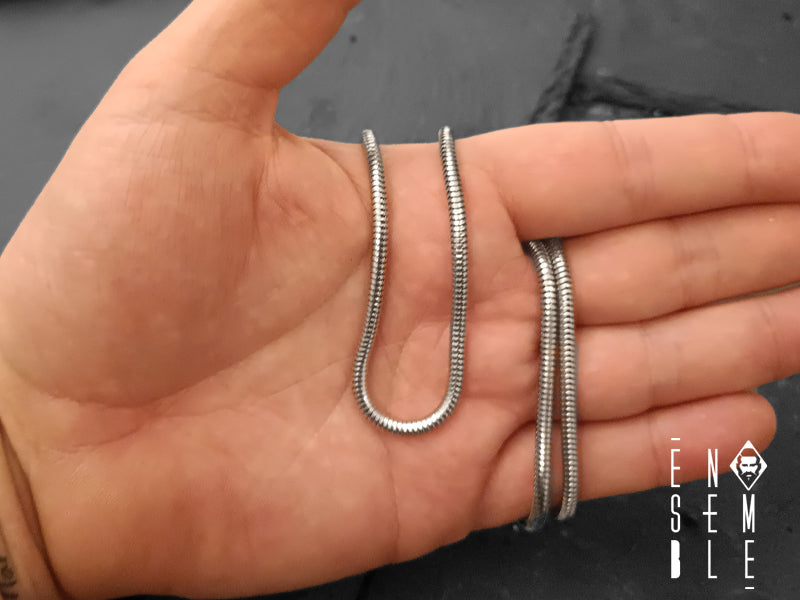 Collana uomo Ensemble snake da 3 mm in acciaio
