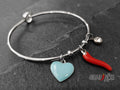 Bracciale Bracciale Dorotea Bangle con cornetto, cuore e punto luce!