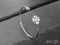 Bracciale Cecilia Bangle piercing con quadrifoglio