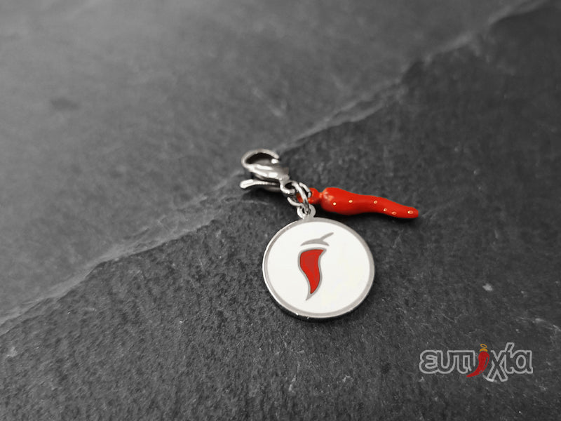 Ciondolo Blair cornetti rossi in acciaio