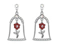 orecchini con la rosa incantata della Bella e la Bestia, indossali e vivi tutta l'emozione di questa favola senza tempo!