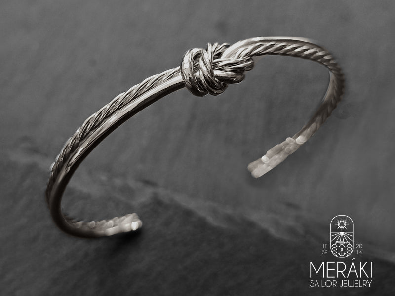 Bracciale meraki sailor jewelry in acciaio con nodo marinaro