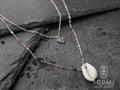 Collana Nautilus a strati conchiglia Cowrie & cuore
