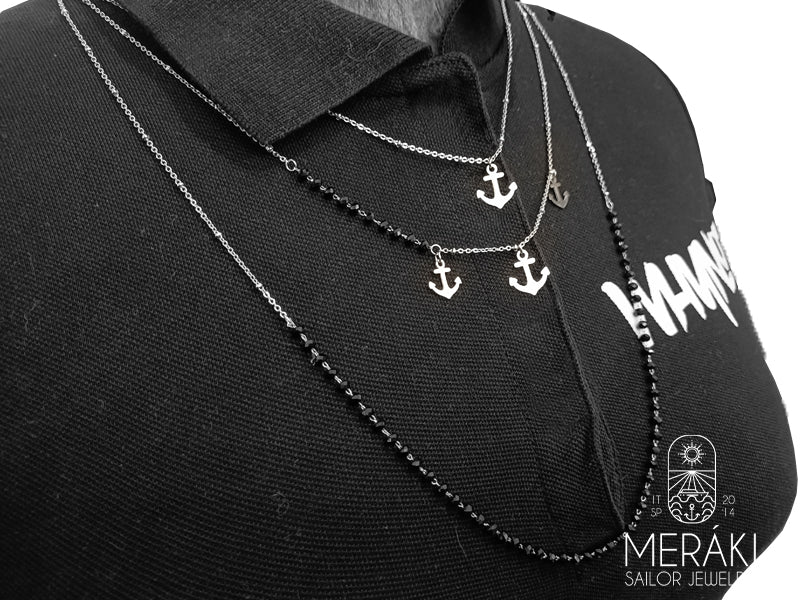Collana Davey Tre Fili con ancorette