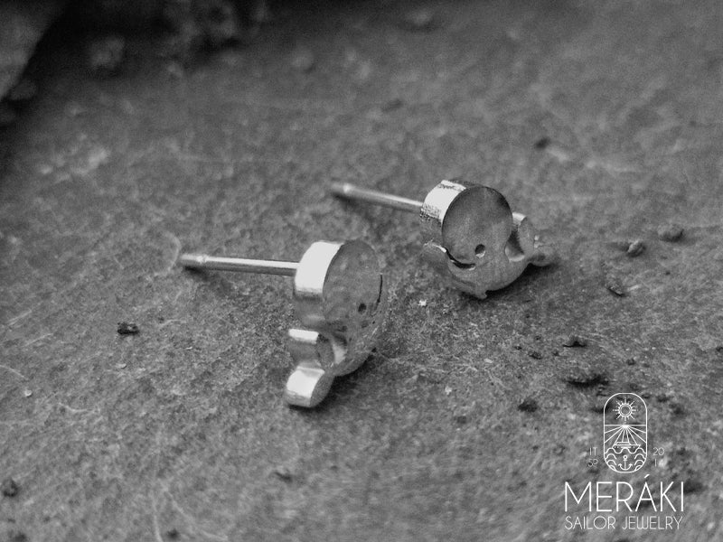 Orecchini Whale balenottera in acciaio