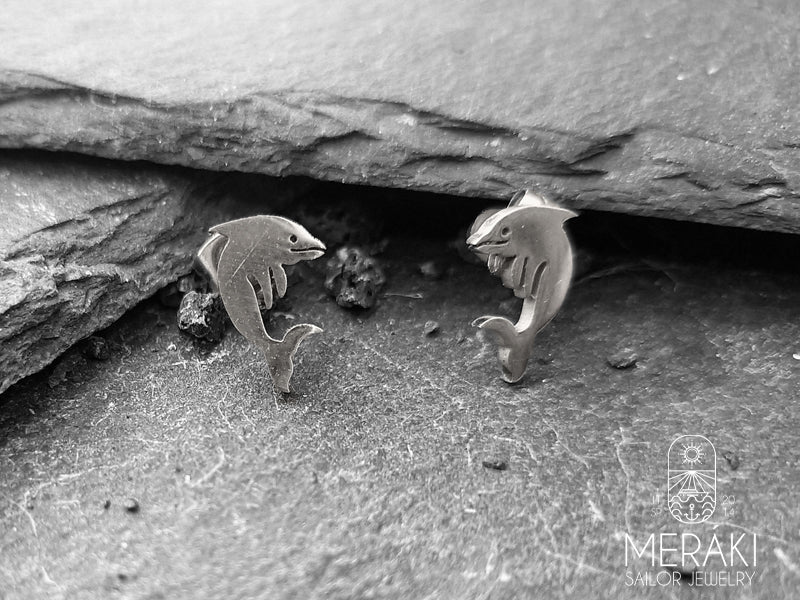 Orecchini Dolphins delfini in acciaio