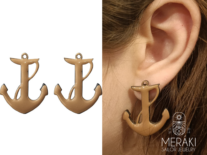 Orecchini Koharu ancora smaltata