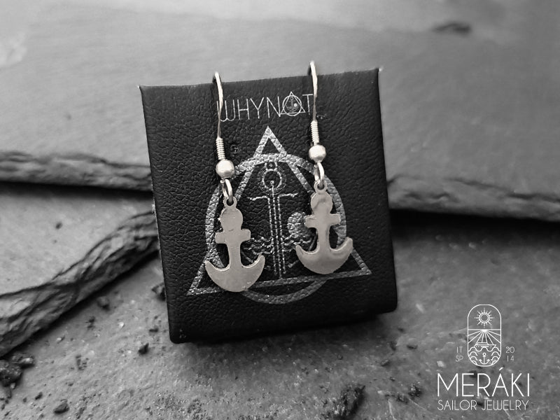 Meraki sailor jewelry stainless steel Anchors earrings
