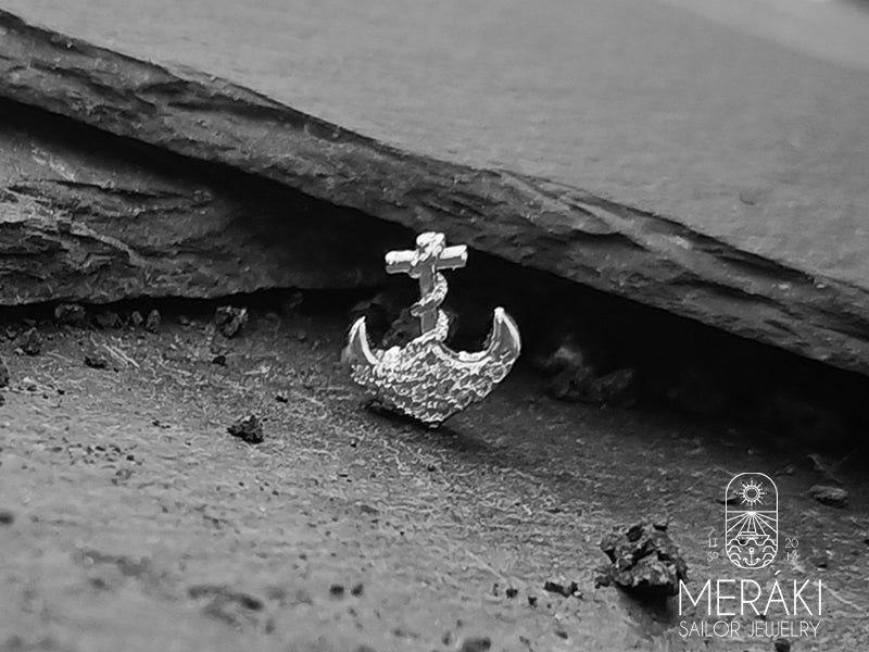 Meraki sailor jewelry stainless steel anchor earring