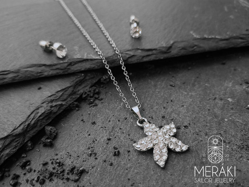 Meraki sailor jewelry starfish parure earring with necklace