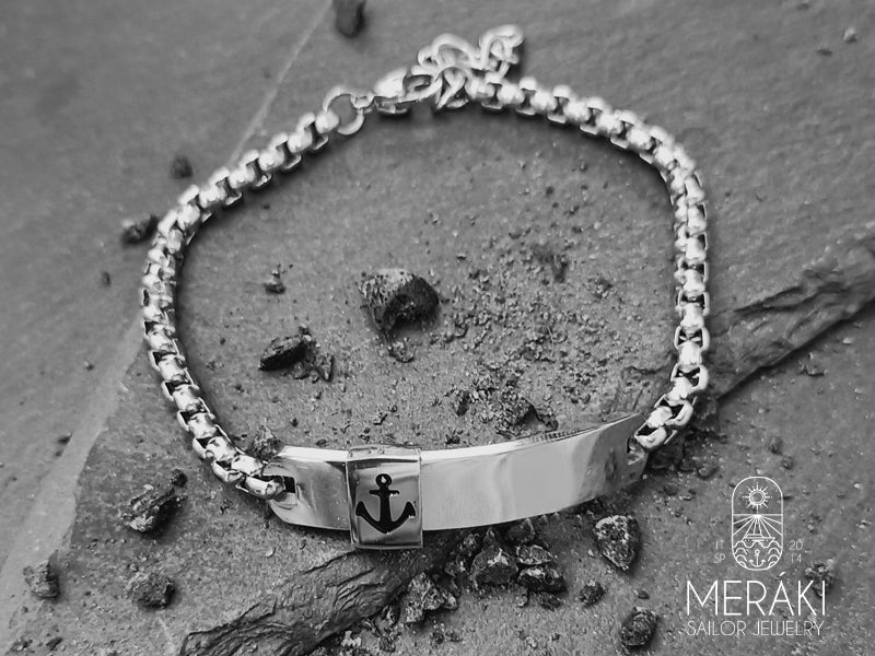 Bracciale da uomo collezione Meraki con ancora