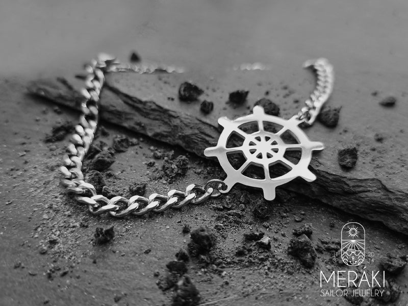 Bracciale Joshua in acciaio con timone