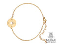 Bracciale Compass Gold in acciaio con rosa dei venti centrale