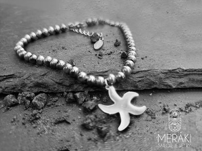 Bracciale Starfish in acciaio con stella marina