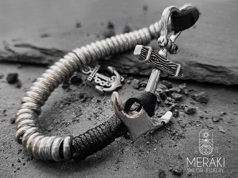 Bracciale Big Anchor con ancore in zamak da uomo