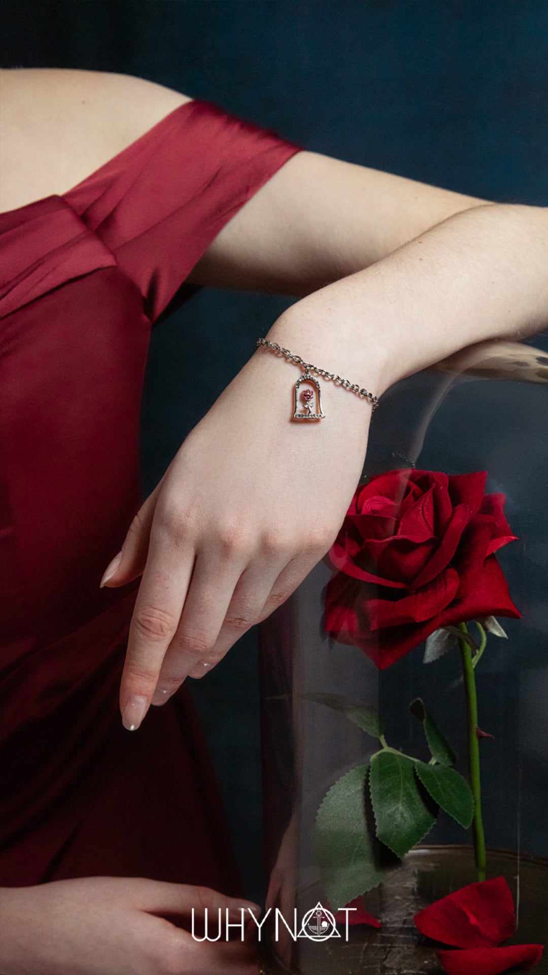 La Bella e la Bestia bracciale La rosa incantata